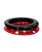 Set of 2 Bangles: Black & Dotted Red Bangles