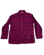 Corduroy Pink Plaid Buttonup