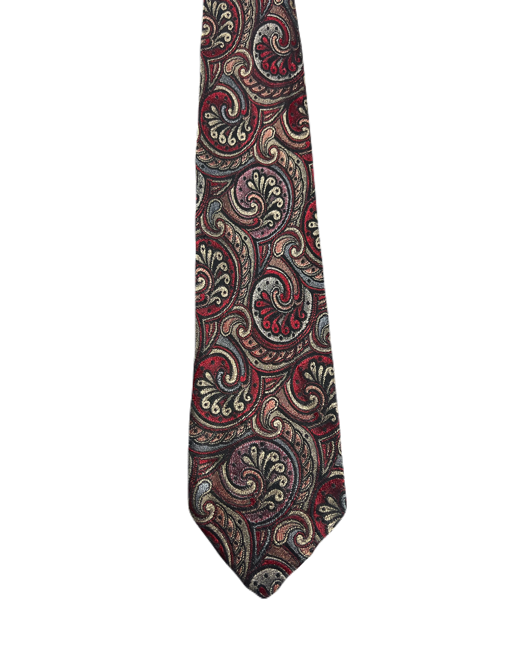 Rael Brook Red & Brown Embroidered Narrow Tie