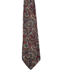 Rael Brook Red & Brown Embroidered Narrow Tie