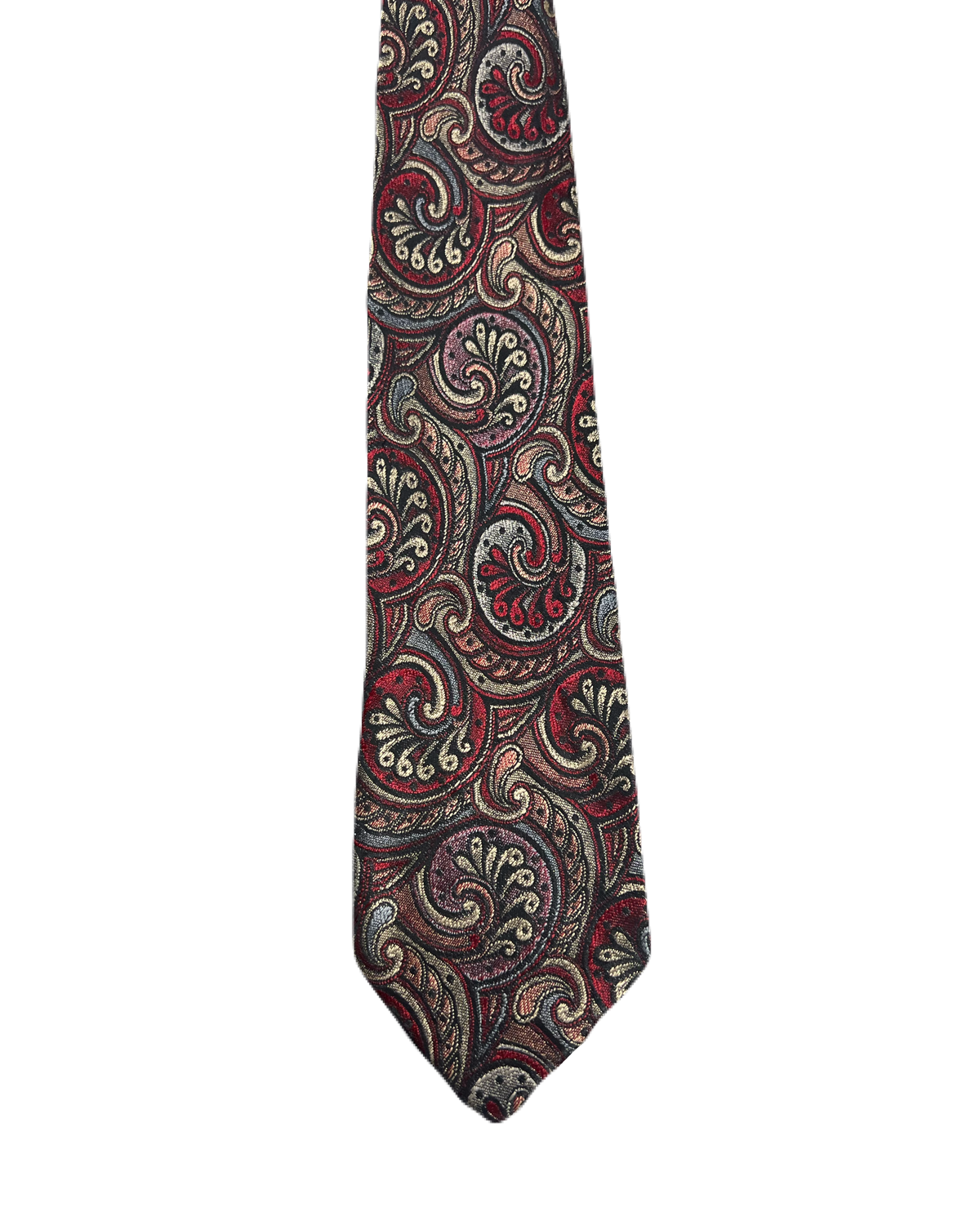 Rael Brook Red & Brown Embroidered Narrow Tie