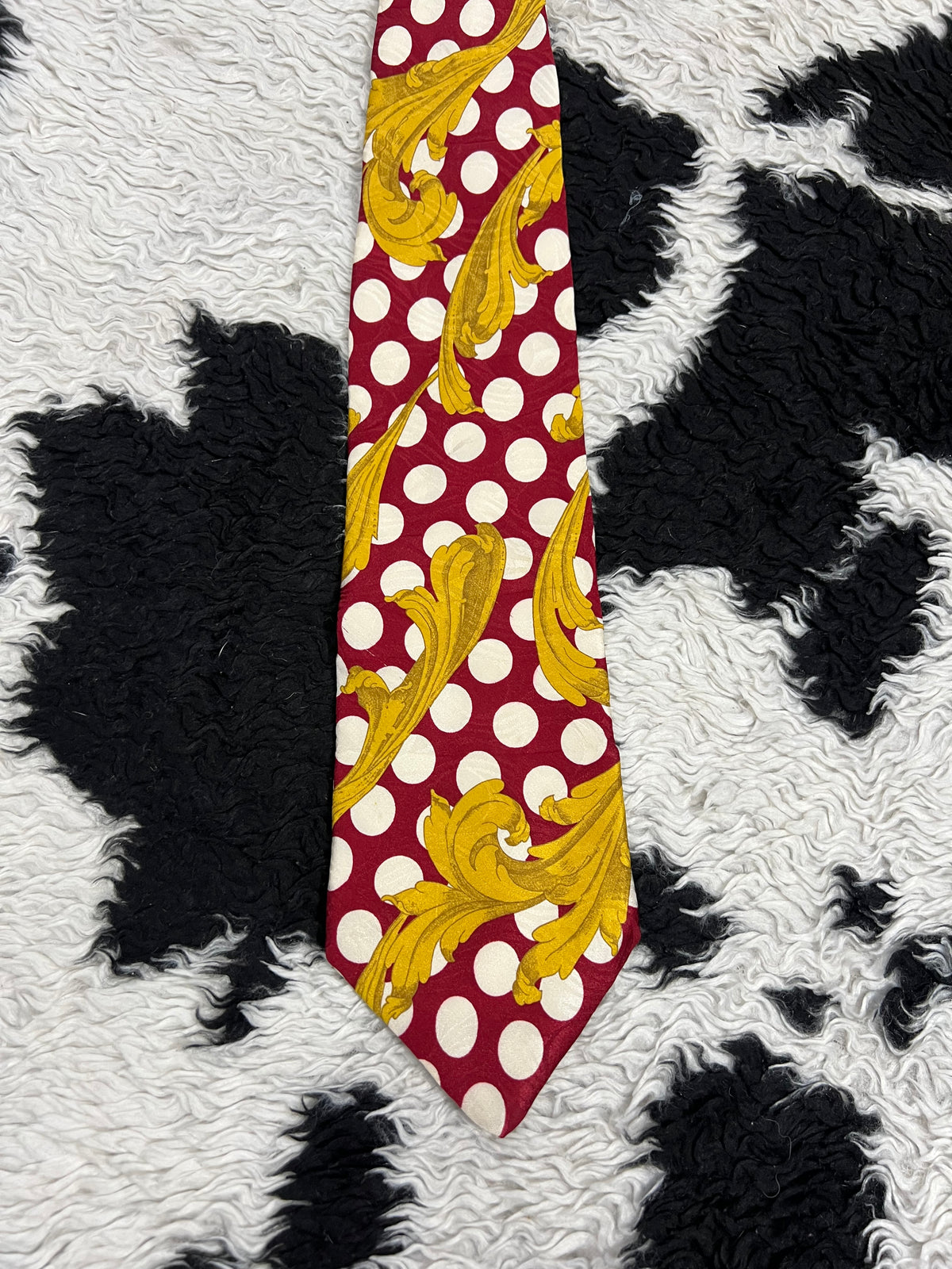 Suits You - Red & Gold Dotted Tie