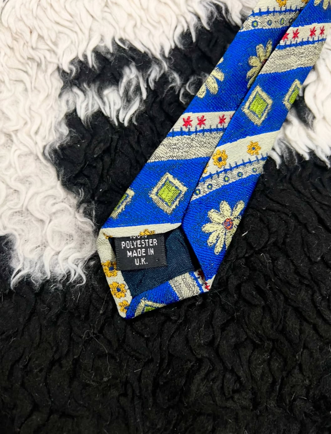 Vibrant Blue Floral Embroidered Tie