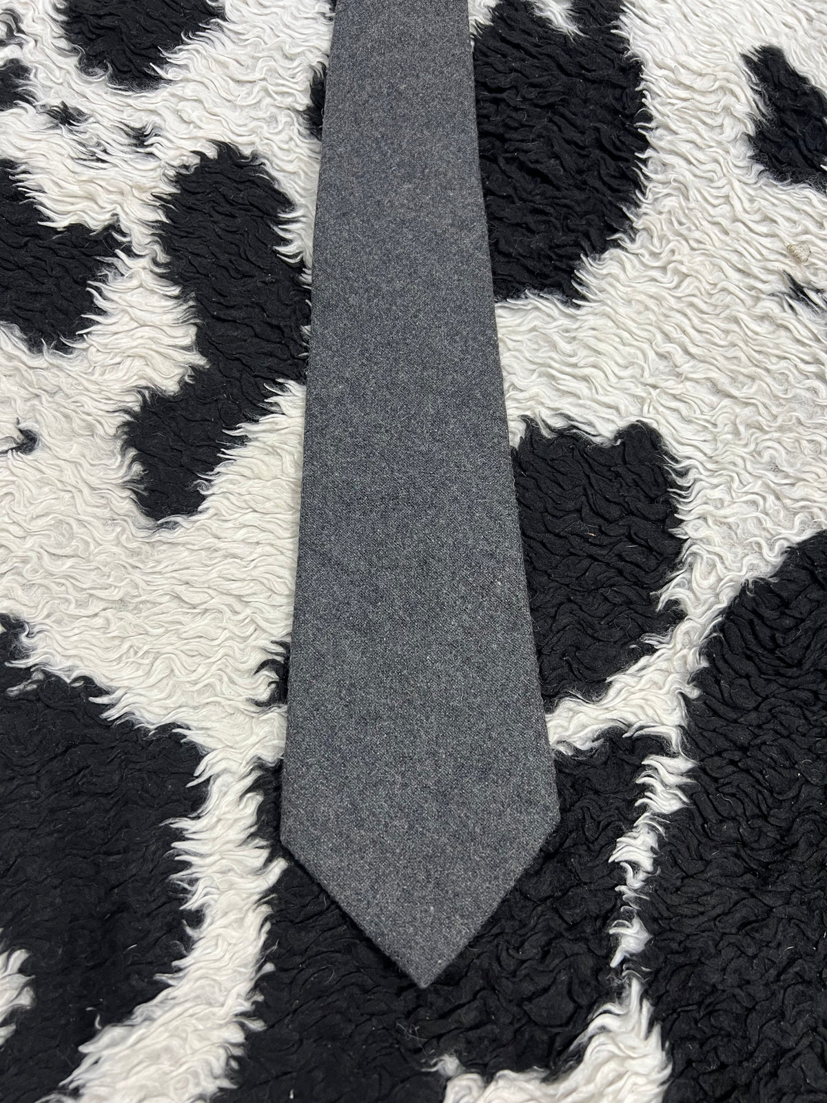 Grey Wool Tie