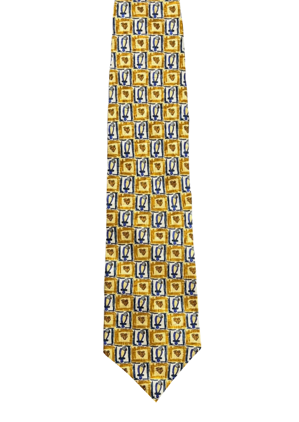 Yellow Parrots Tie