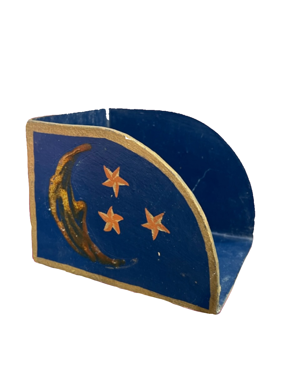 Vintage Wooden Celestial Book/File Holder