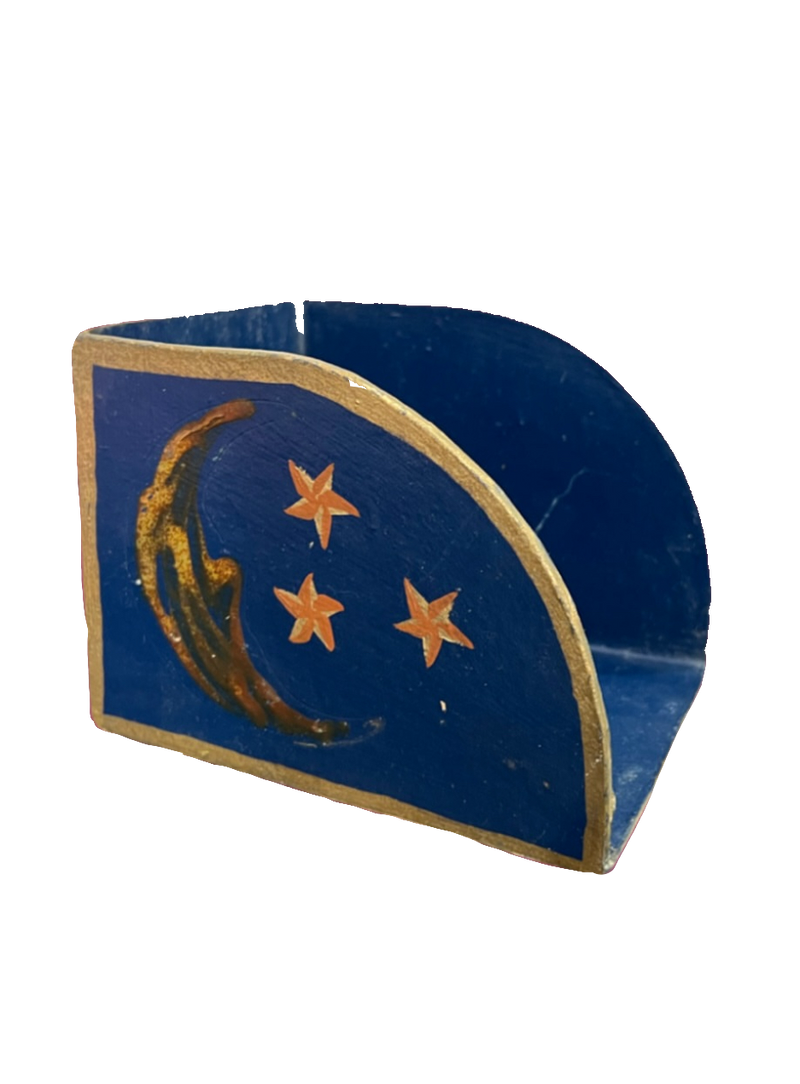 Vintage Wooden Celestial Book/File Holder