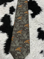 Fully Embroidered Flying Mallards Tie