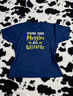 "Reading Turns Muggles into Wizards" Harry Potter Tee (Extra Large)