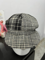 Plaid Patched Newsboy Cap