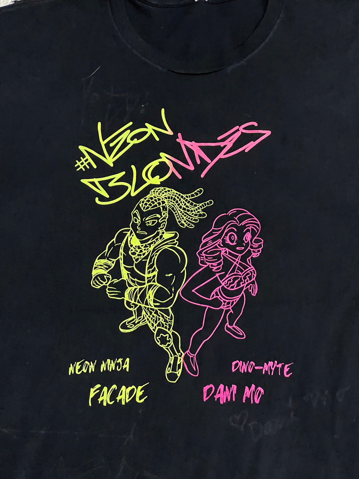 Wrestling Neon Blondes Tee (Extra Large)