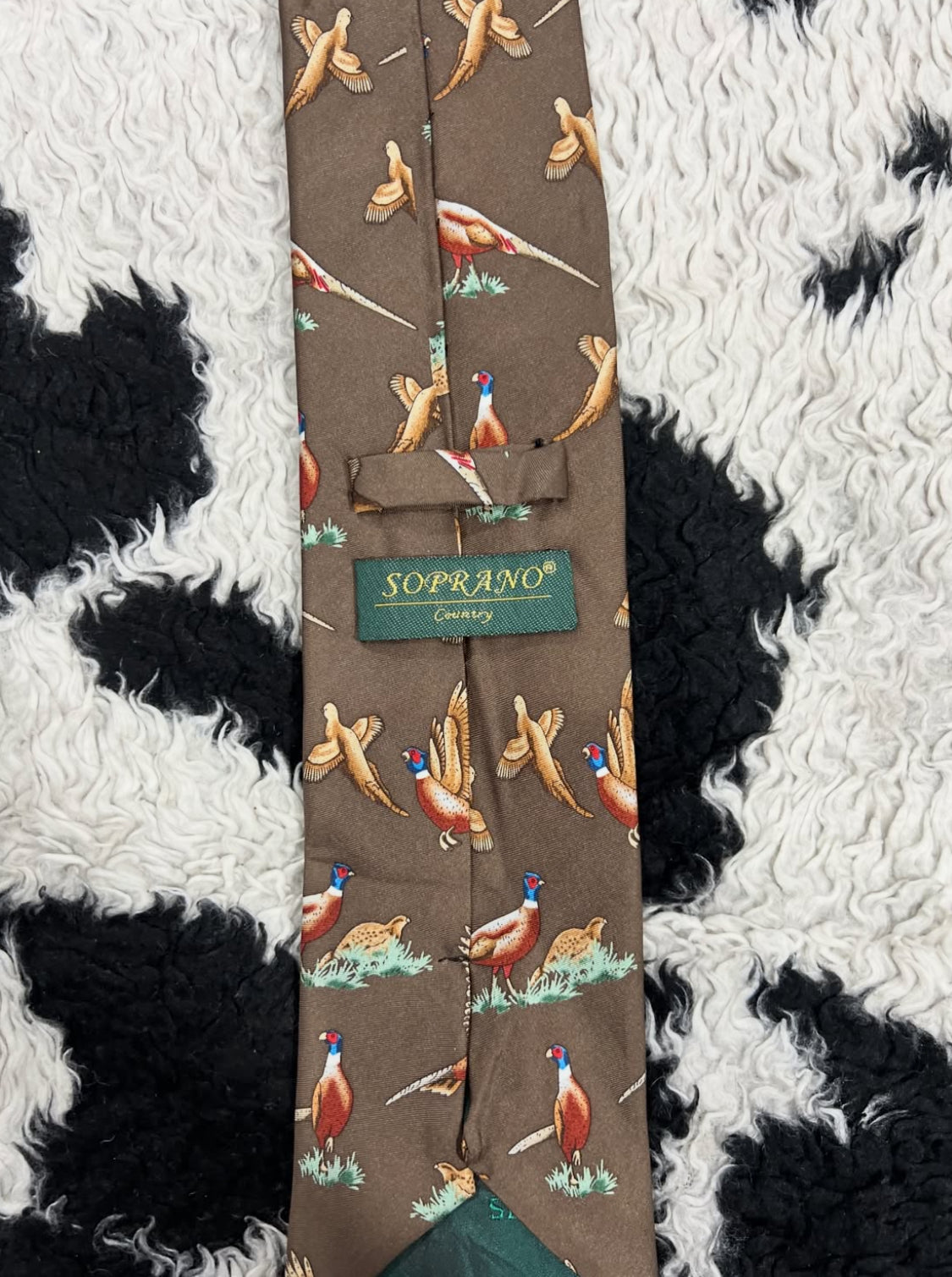 Brown Pheasants Tie