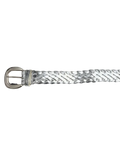 Silver Elastic Braided Belt
