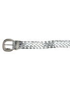 Silver Elastic Braided Belt