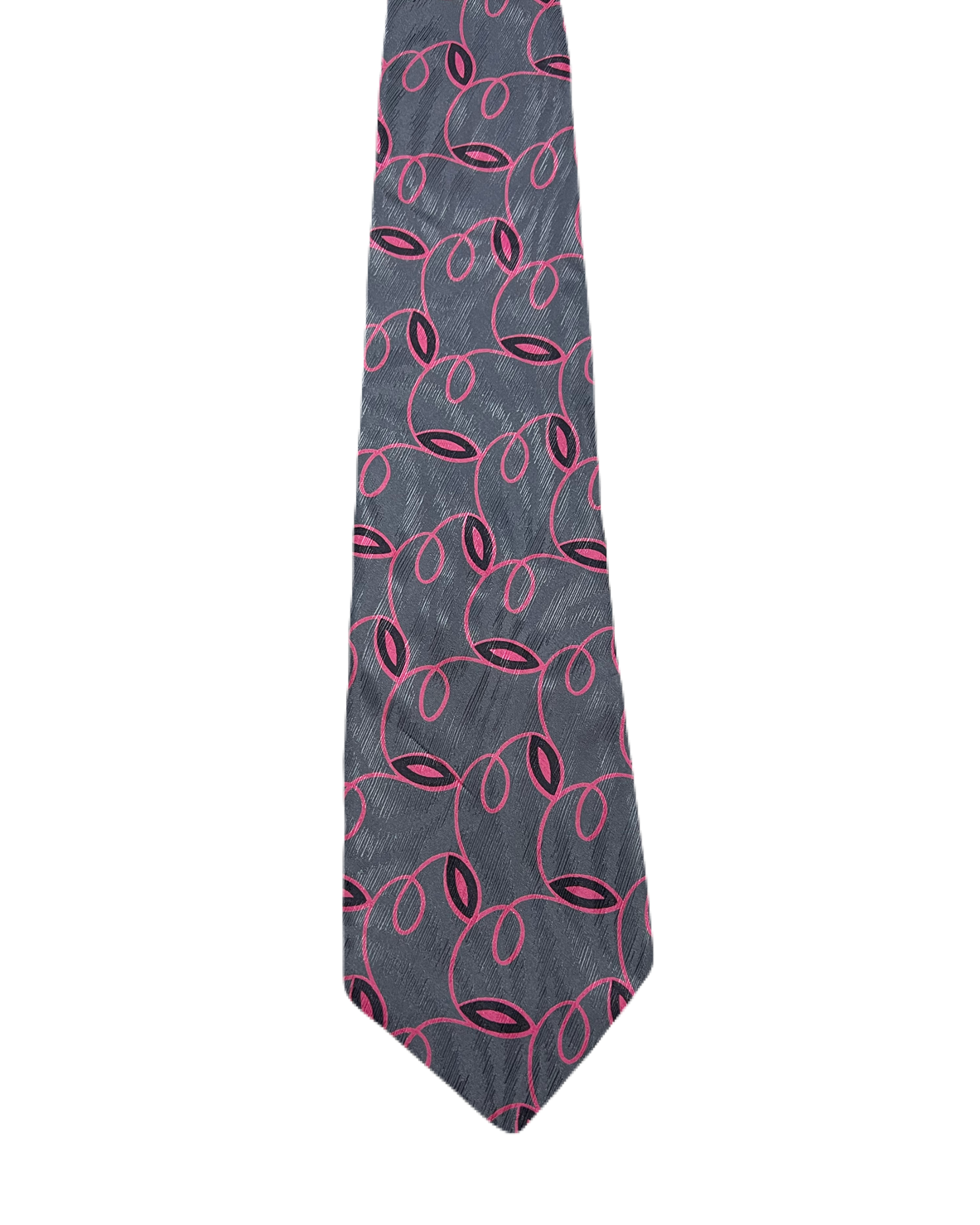 Carlo Palazzi Grey & Pink Embroidered Tie