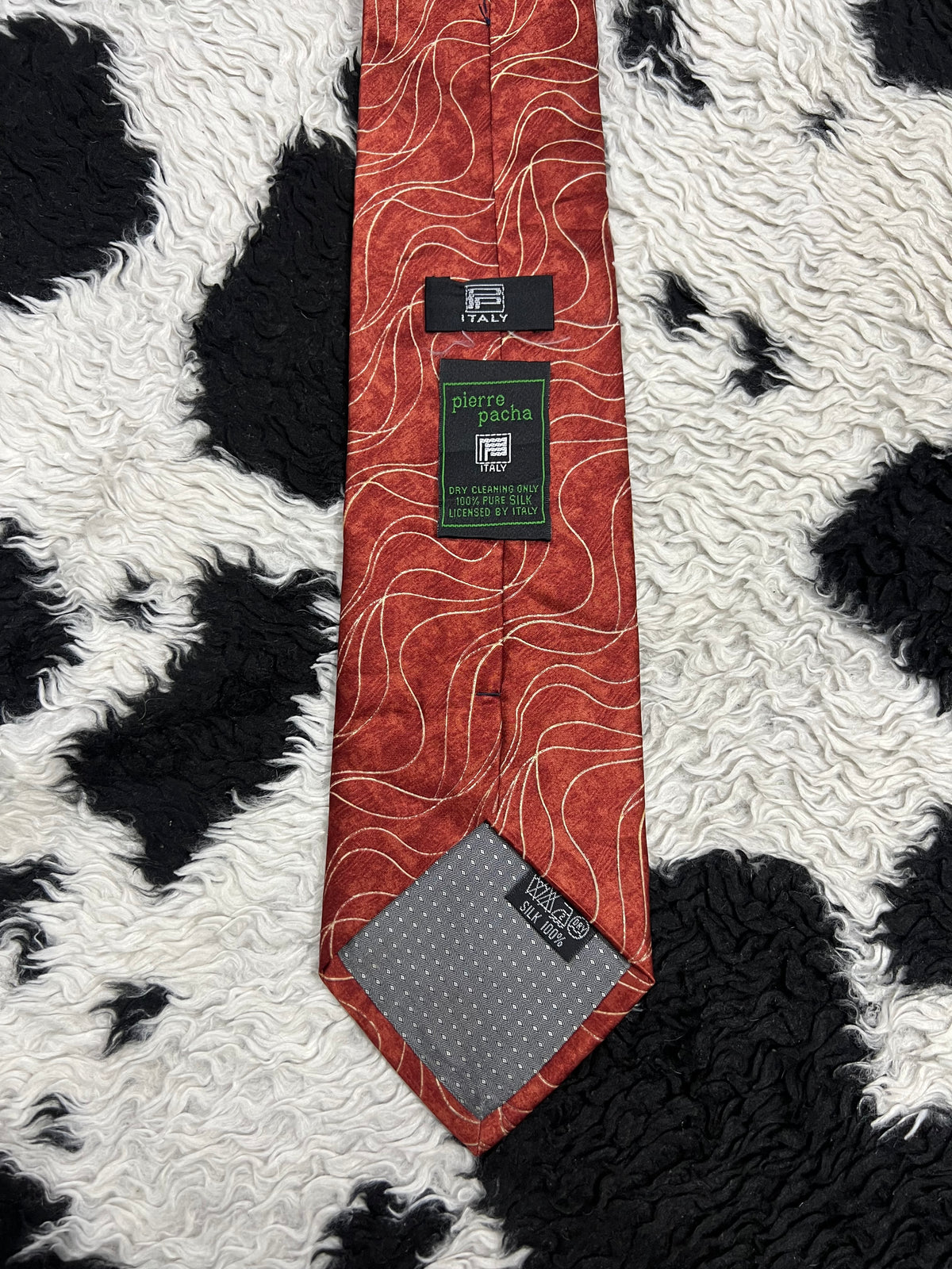 Pierre Pacha Orange & Gold Tie