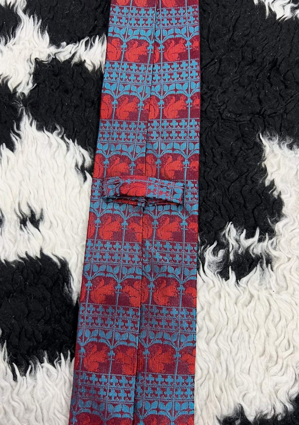 Embroidered Squirrels Tie