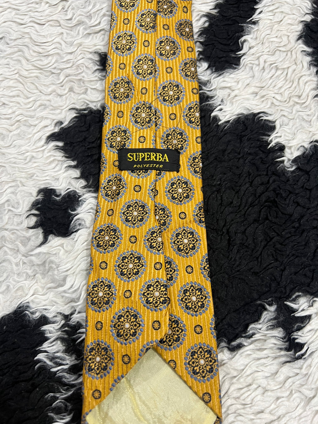 Superba Mustard Embroidered Tie