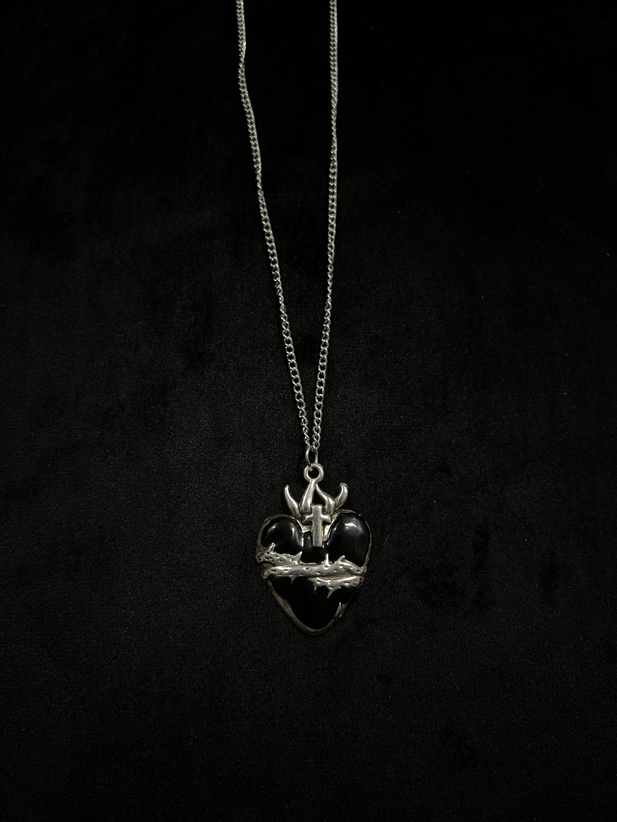 Barbed Wire Heart Necklace