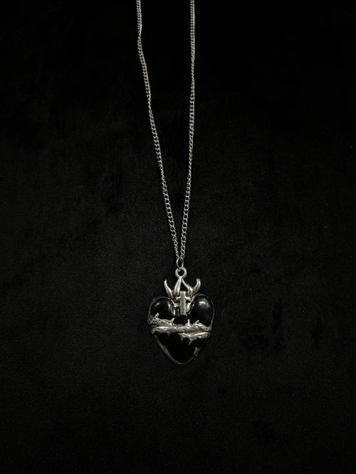 Barbed Wire Heart Necklace
