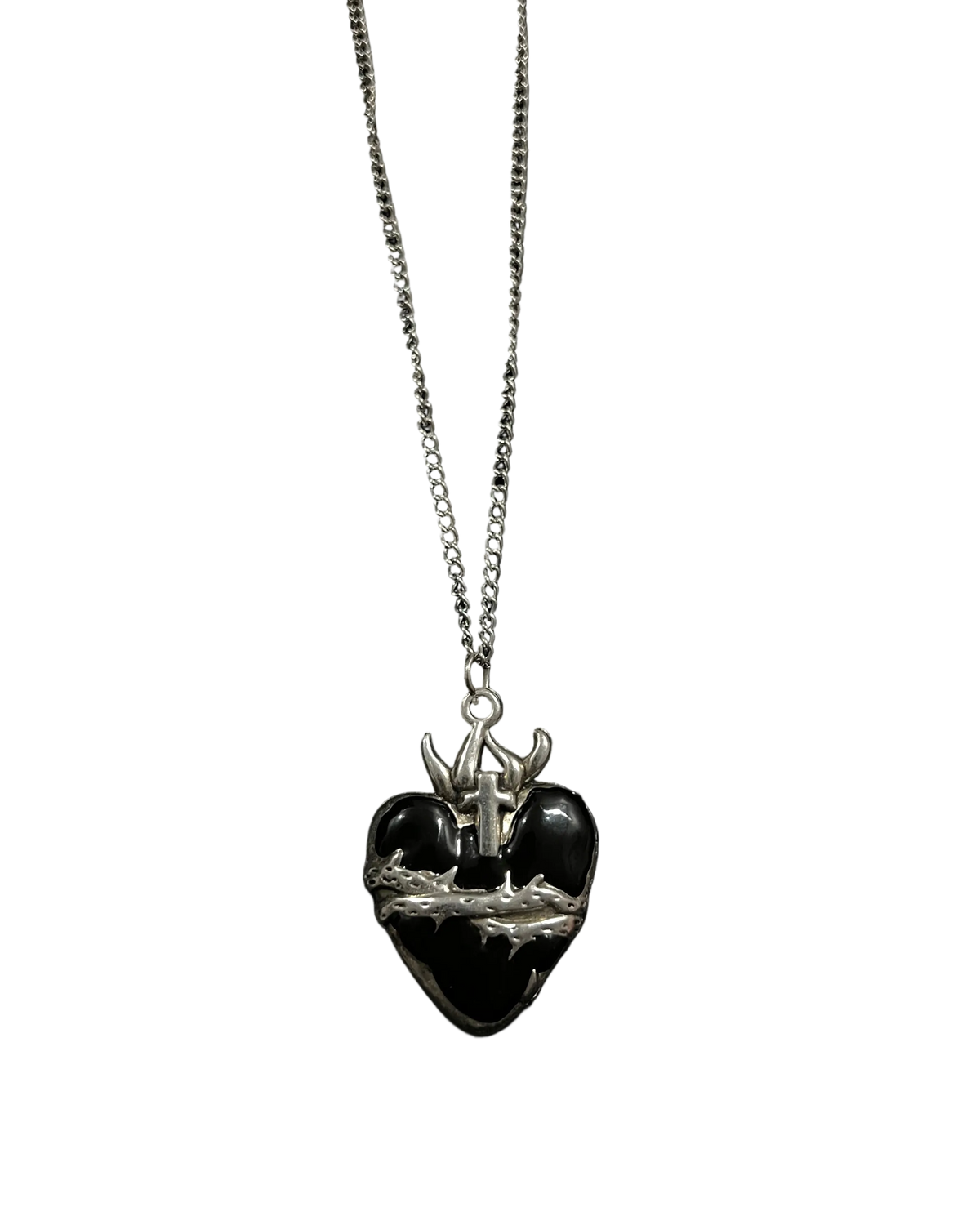 Barbed Wire Heart Necklace