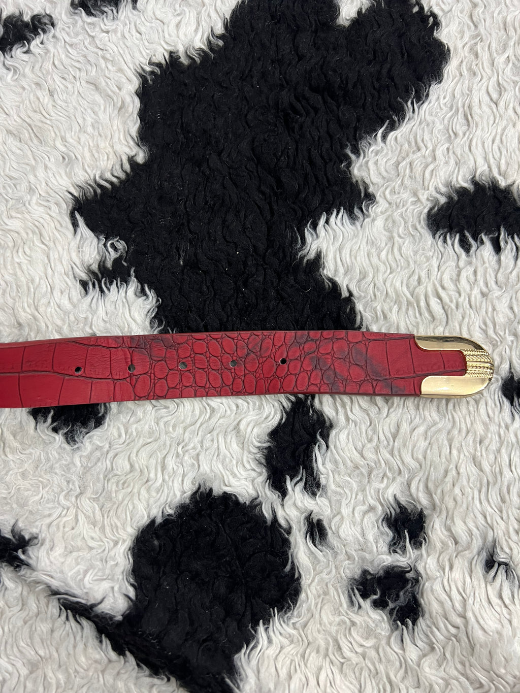 Red Snakeskin Belt