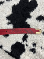 Red Snakeskin Belt