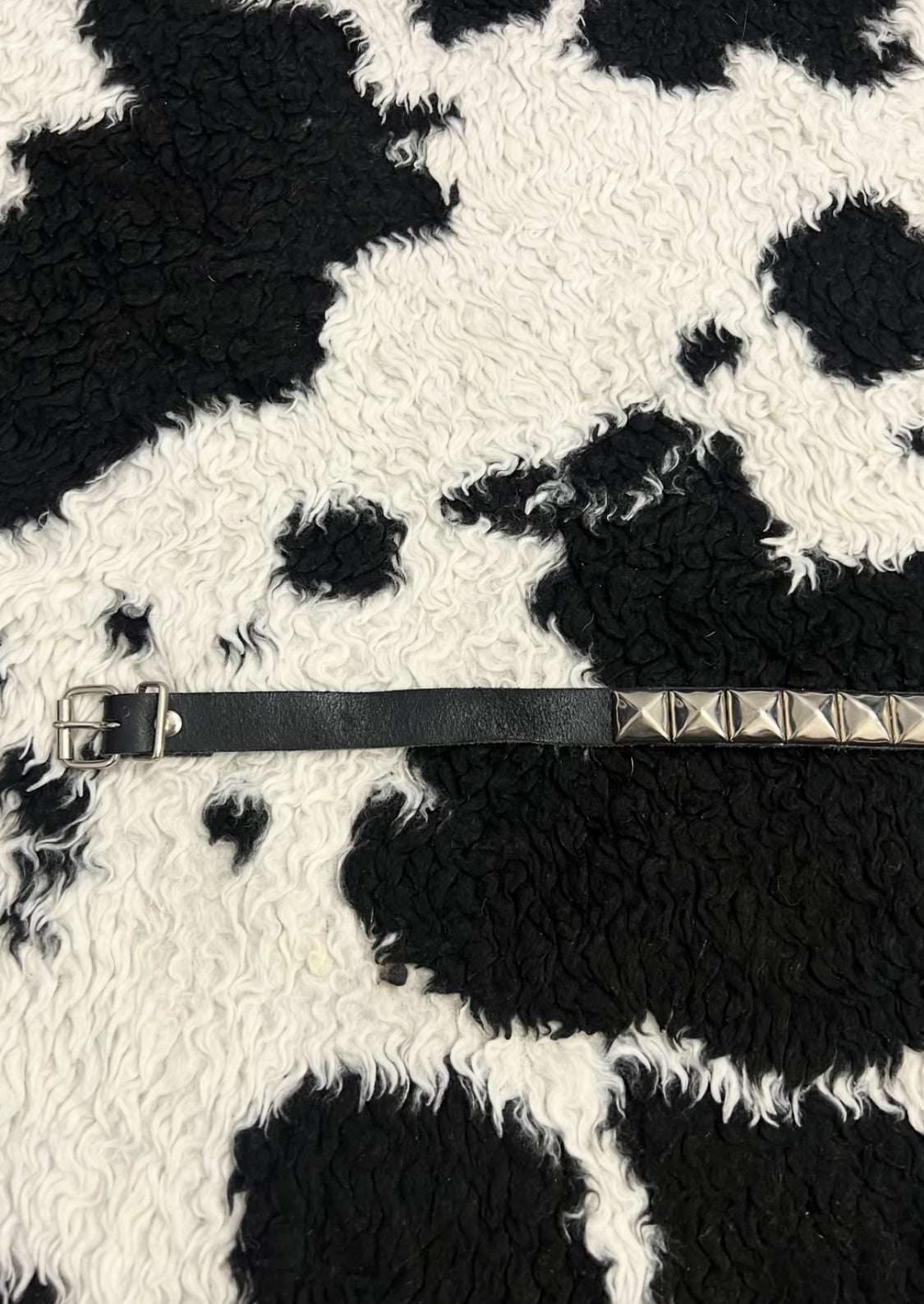 Studded Narrow Black Belt
