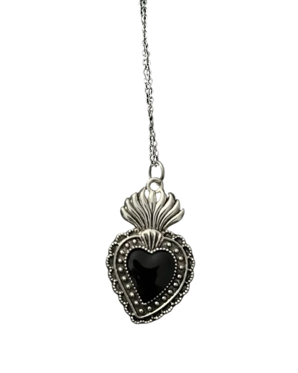 Black Heart Necklace