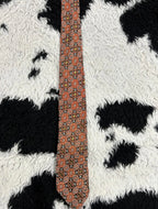 Valiant Orange Embroidered Narrow Tie