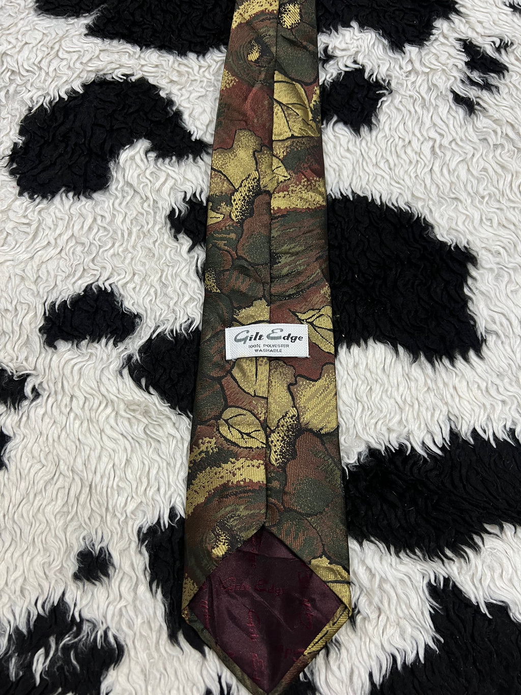 Gilt Edge Brown Fully Embroidered Tie