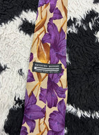Purple Flowers Graphic Tie