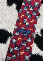 Red & Blue Floral Tie