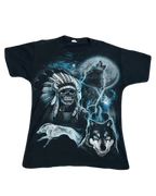 Vintage 90s Native American Wolf Tee (Medium)