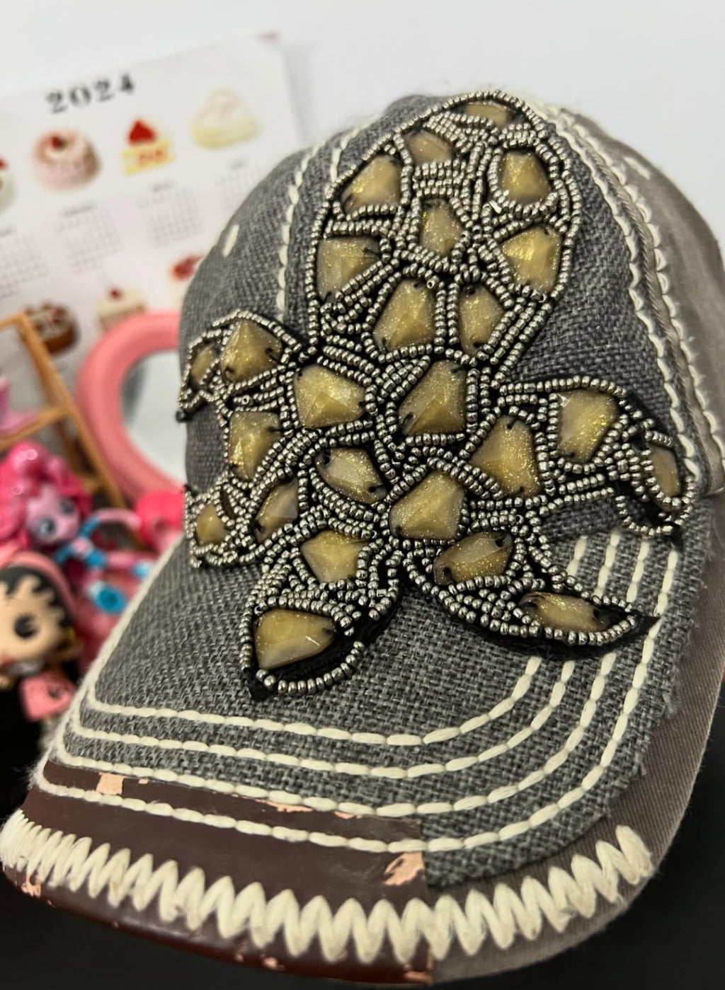 Olive & Pique Fleur-De-Lis Cap