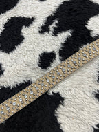 Cream-Colored Studded Belt
