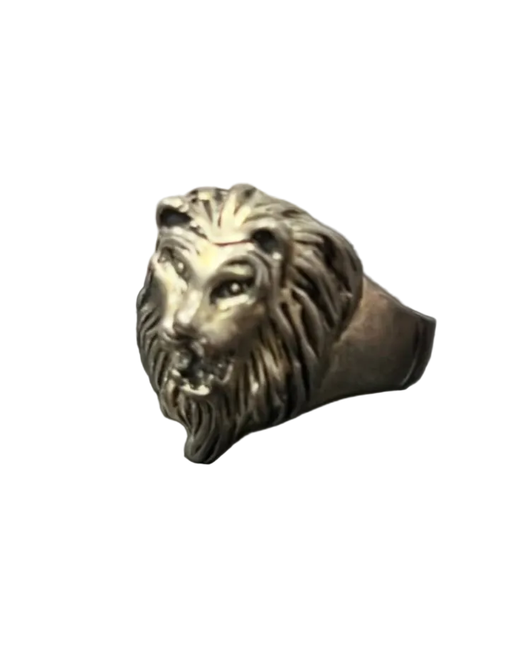 Silver Lion Ring
