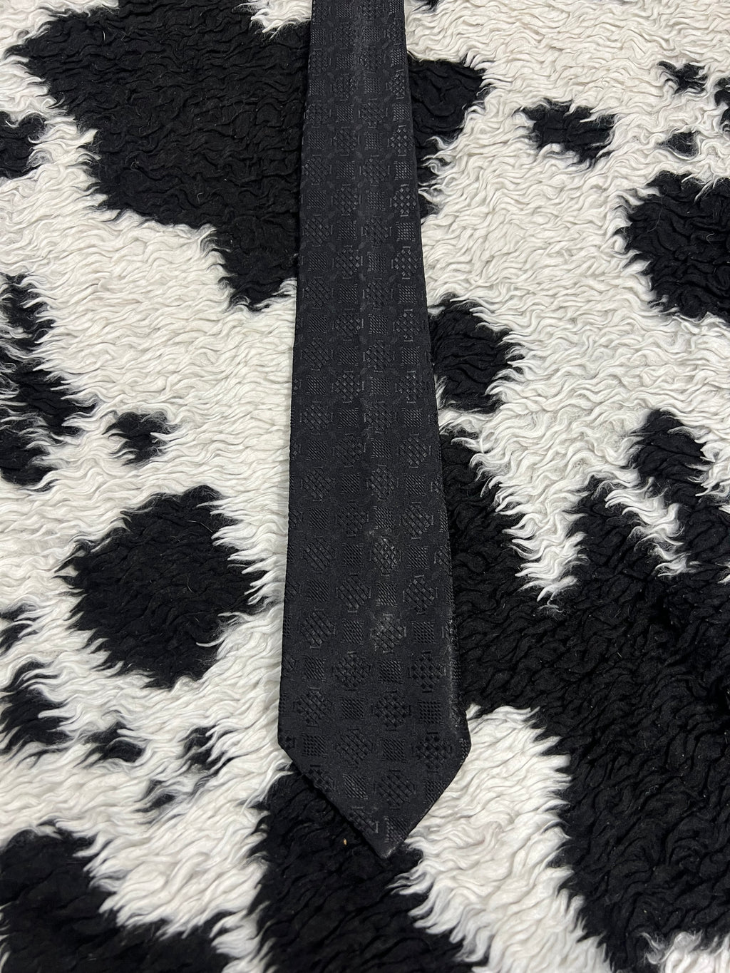 St. Micheal Embroidered Black Tie