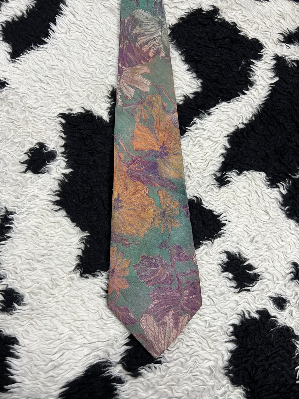 Classics Green & Orange Floral Tie