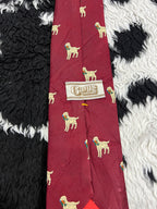 Golden Retriever with Bird in Mouth Tie
