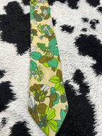Green Floral Tie