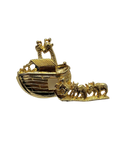 Vintage 90's Noah's Ark Gold Metal Pin