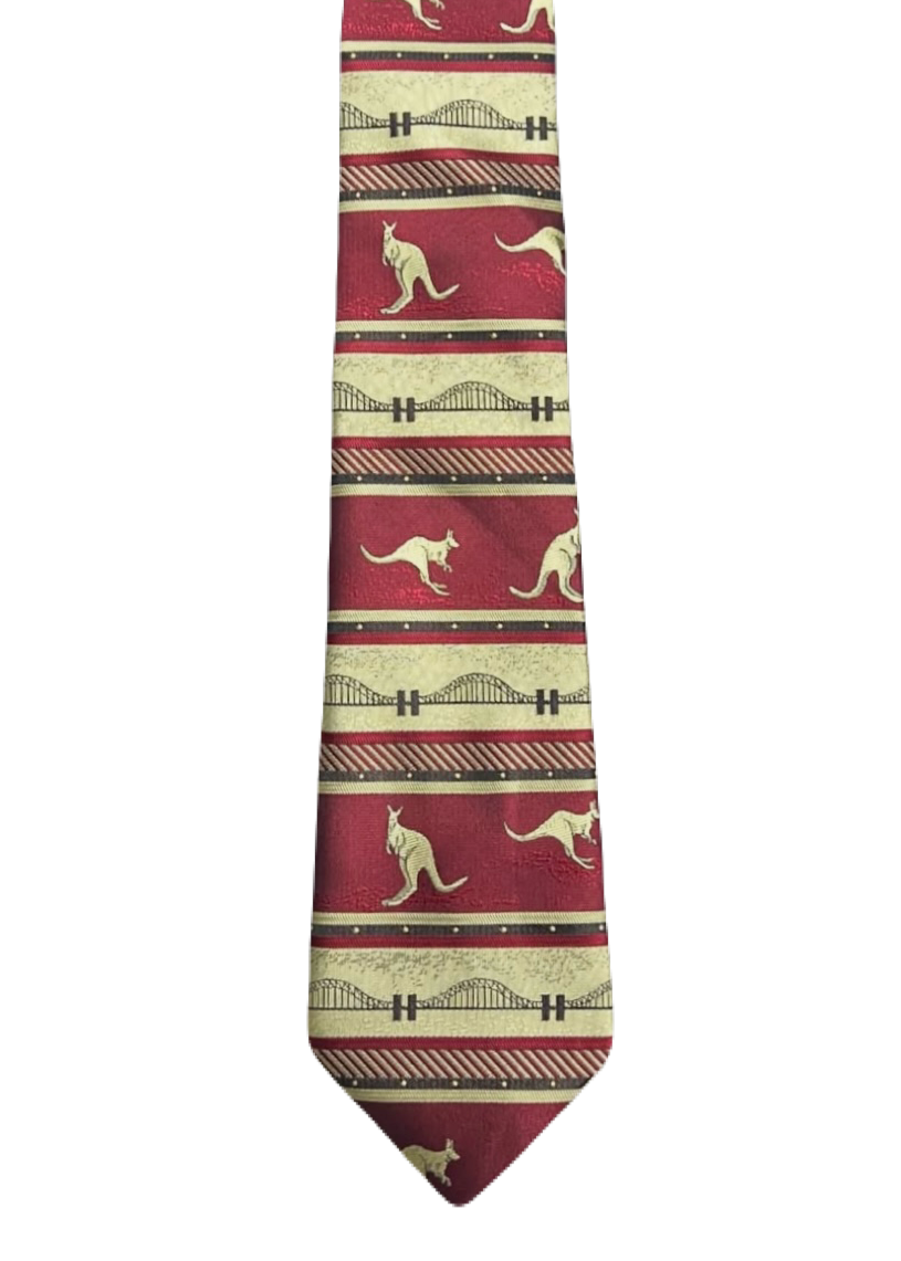 Fully Embroidered Kangaroo Tie