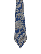 Paolo Vincente Blue Paisley Embroidered Tie