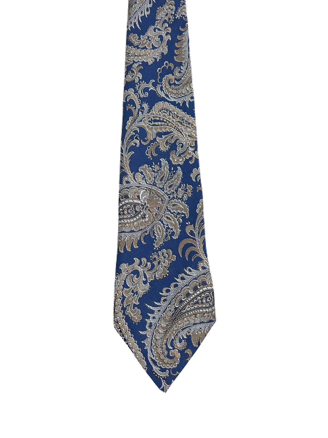 Paolo Vincente Blue Paisley Embroidered Tie