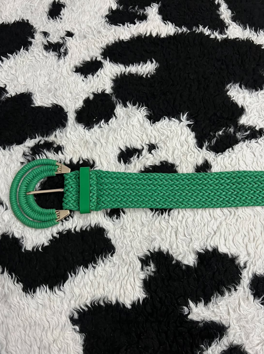 Green Wide Elastic Belt