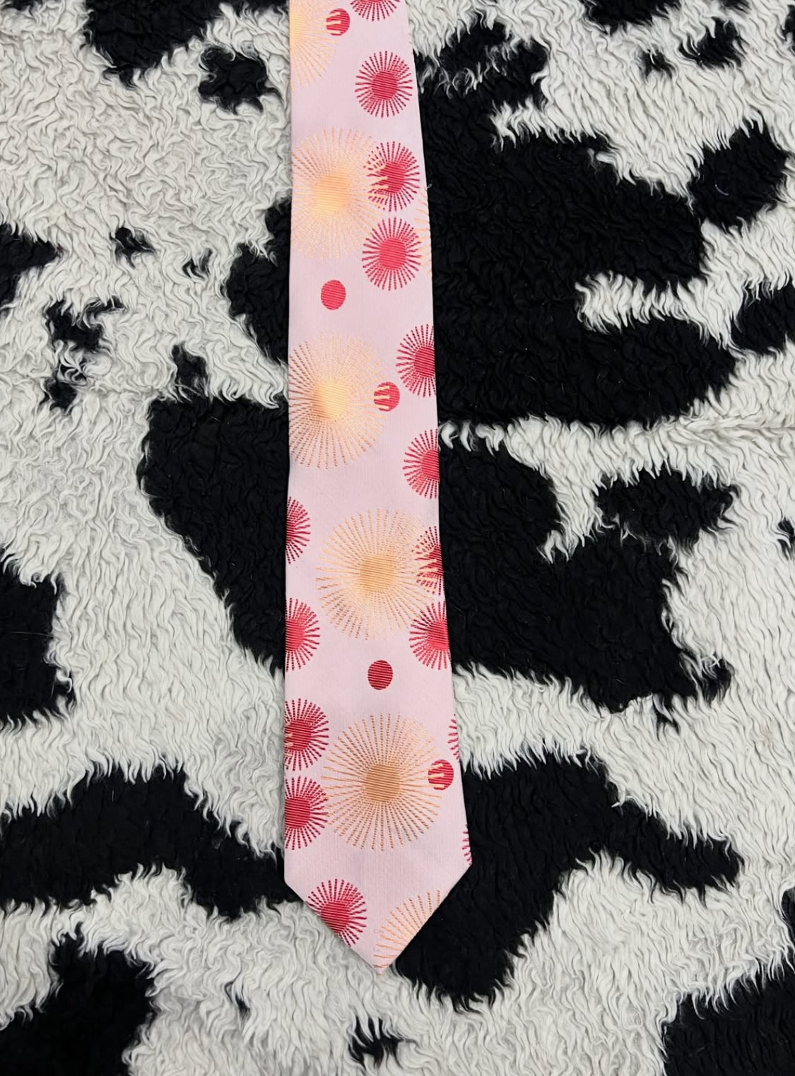 Baby Pink Embroidered Tie