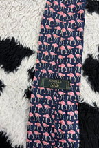 Blue Flamingos Tie