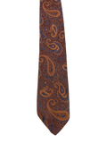 Brown & Orange Paisley Embroidered Tie
