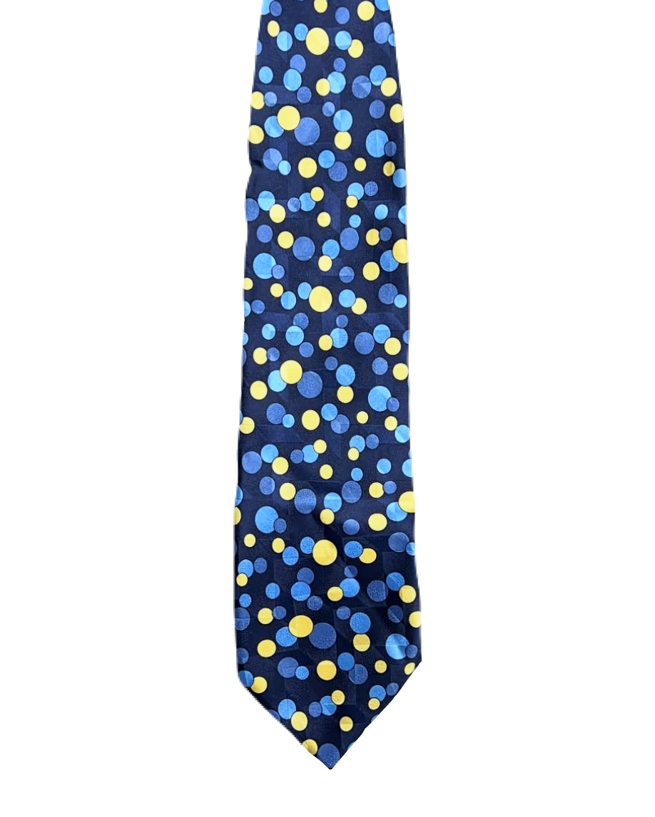 Silkworm Blue & Yellow Dotted Tie